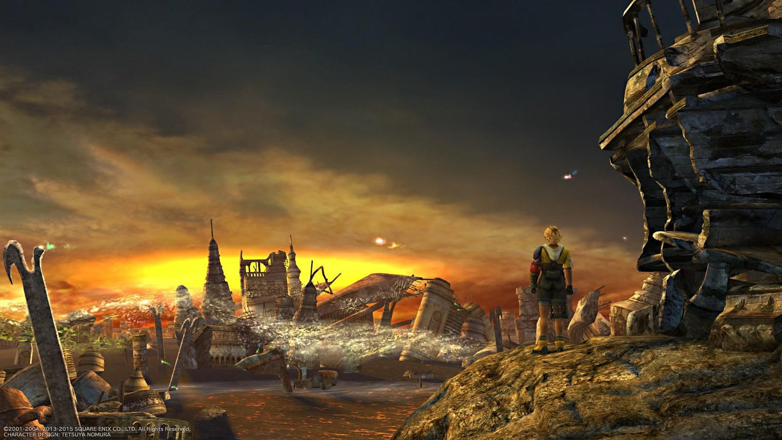 Las ruinas de Zanarkand al atardecer en Final Fantasy X