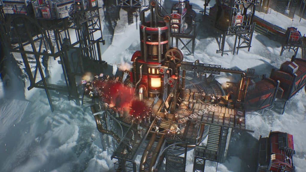 Distrito industrial nevado de Frostpunk 2