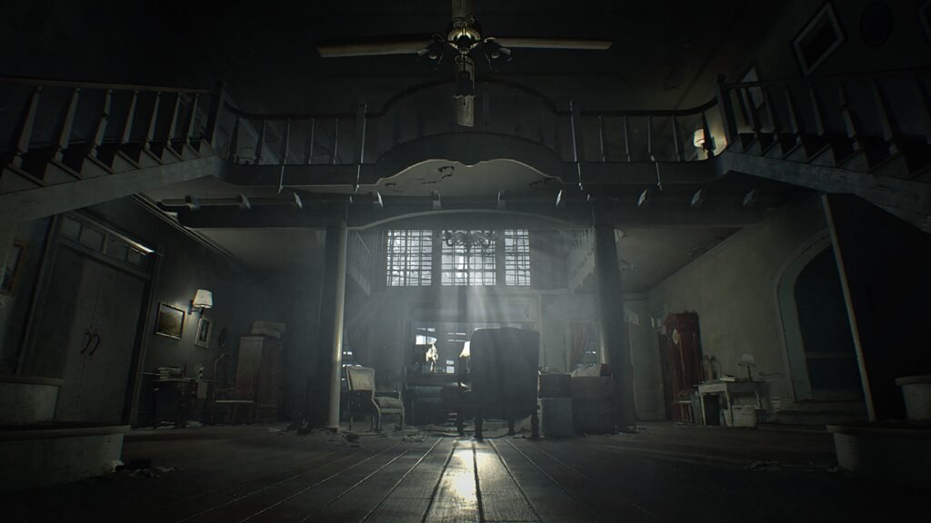 Interior de la casa Baker en Resident Evil 7