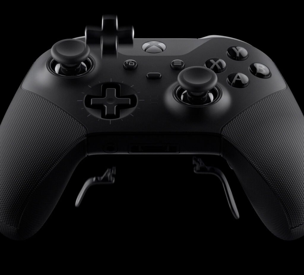 Vista superior del Xbox Elite Series 2 con sus gatillos